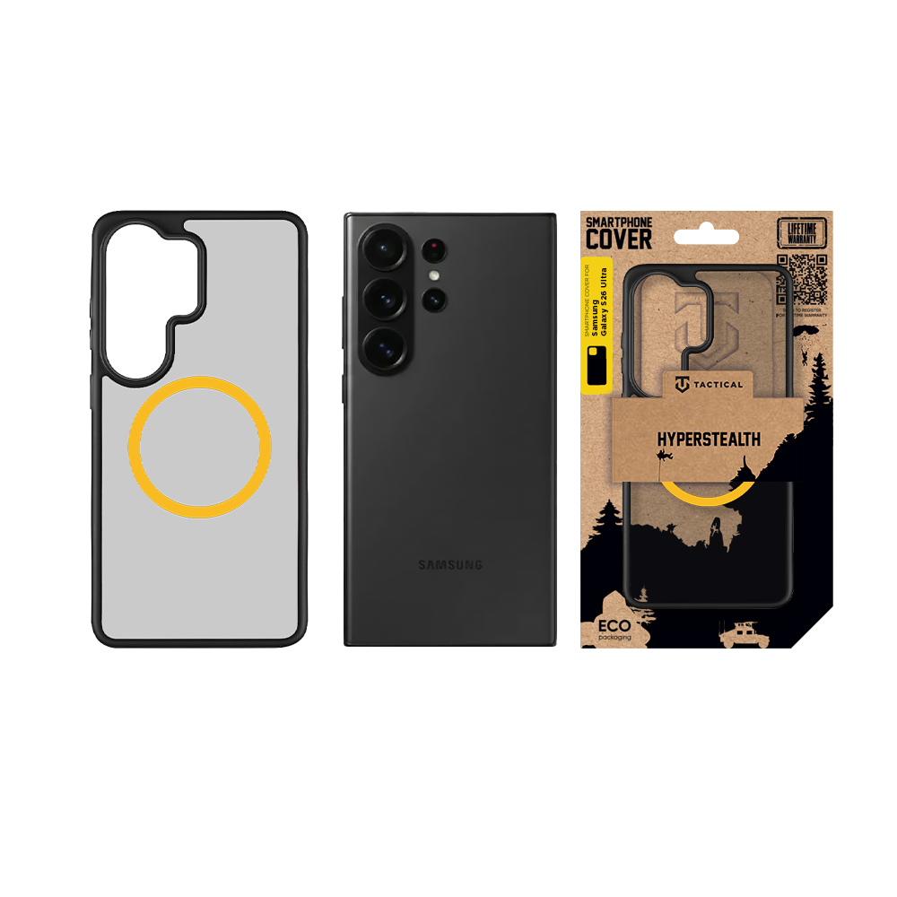 Zadný kryt Tactical MagForce Hyperstealth 2.0 pre Samsung Galaxy S26 Ultra, čierna - žltá