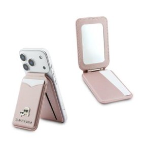 Karl Lagerfeld Mirror MagSafe Cardslot Peněženka se Stojanem Pink