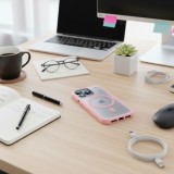 Zadní kryt FLEXLINE MAG COVER Case compatible with MagSafe pro Apple iPhone 16 Pro Max, růžová