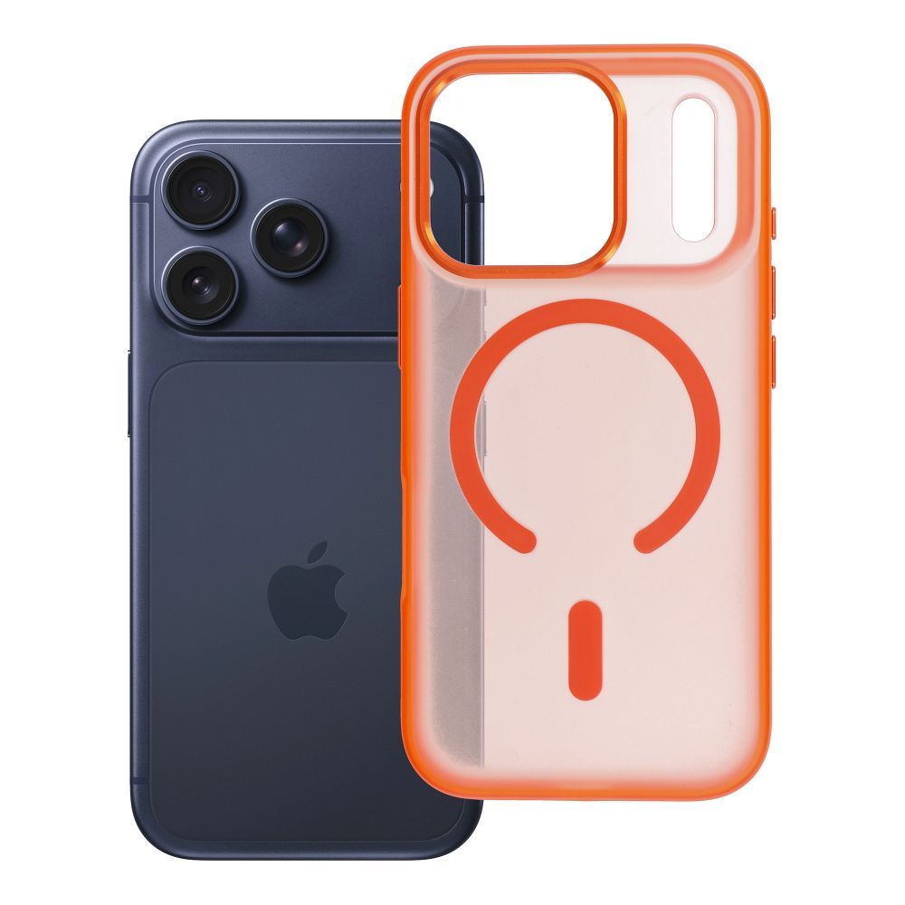 Zadní kryt FLEXLINE MAG COVER Case compatible with MagSafe pro Apple iPhone 17 Pro Max, oranžová