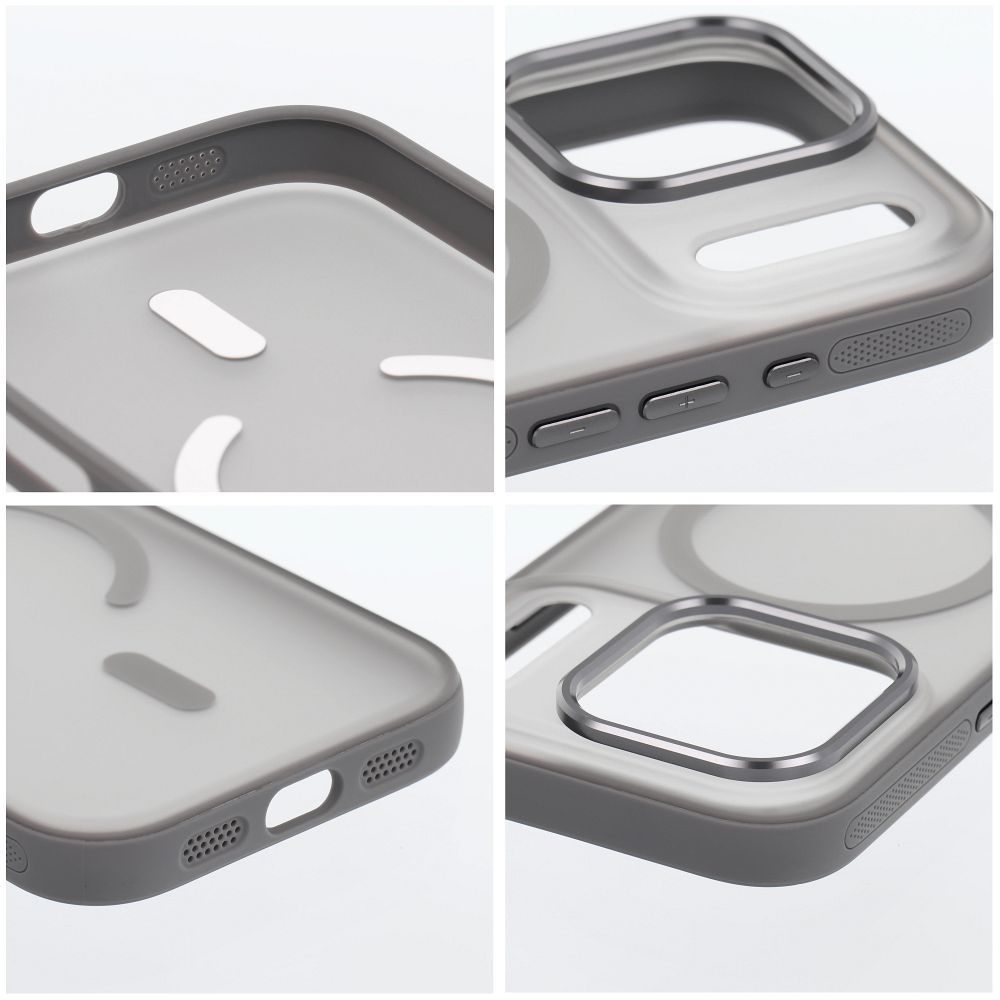 Zadní kryt FLEXLINE MAG COVER Case compatible with MagSafe pro Apple iPhone 16 Pro Max, šedá