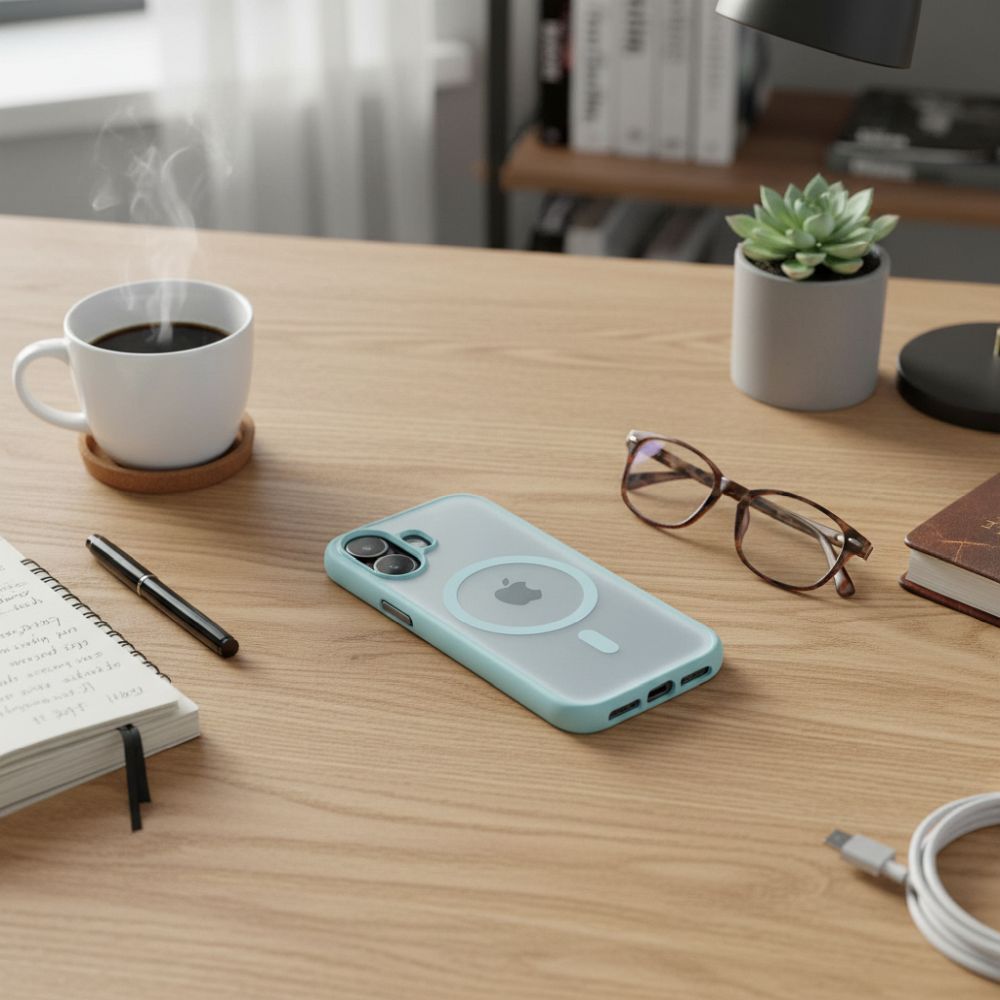 Zadní kryt FLEXLINE MAG COVER Case compatible with MagSafe pro Apple iPhone 17, zelená