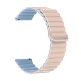 Řemínek silikonový magnetický, ALIGATOR 22mm, růžovo-modrý