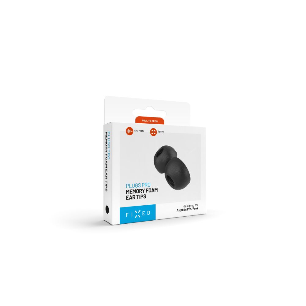 Špunty z paměťové pěny FIXED Plugs Pro pro Apple Airpods Pro 3, 2 sady, velikost S