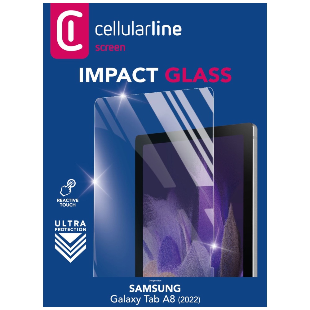 Ochranné tvrzené sklo Cellularline Glass pro Samsung Galaxy Tab A8 (2022)