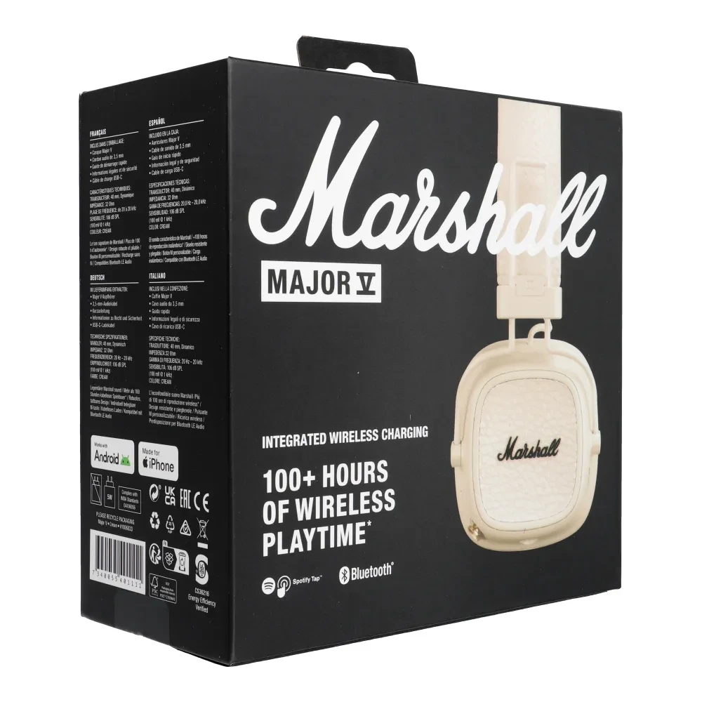 Marshall Major V Bluetooth krémová