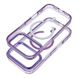 Case FRAME CLEAR HYBRID MAG COVER compatible with MagSafe for IPHONE 17 Pro purple