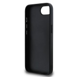 Guess PU Grained 4G Metal Logo Zadní Kryt pro iPhone 16e Black