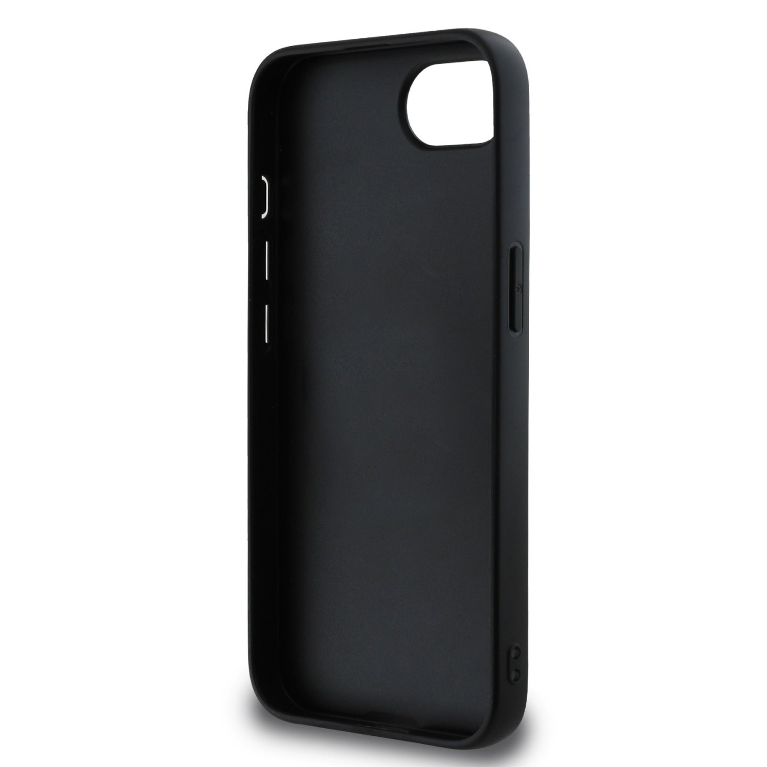 Guess PU Grained 4G Metal Logo Zadní Kryt pro iPhone 16e Black