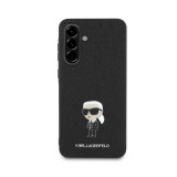 Karl Lagerfeld Fixed Glitter Metal Ikonik Zadní Kryt pro Samsung Galaxy A56 Black