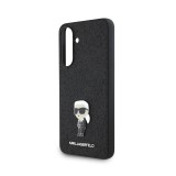 Karl Lagerfeld Fixed Glitter Metal Ikonik Zadní Kryt pro Samsung Galaxy A56 Black