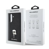 Karl Lagerfeld Fixed Glitter Metal Ikonik Zadní Kryt pro Samsung Galaxy A56 Black