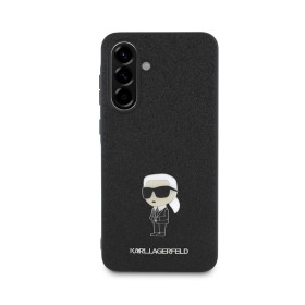 Karl Lagerfeld Fixed Glitter Metal Ikonik Zadní Kryt pro Samsung Galaxy A56 Black