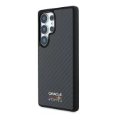 Red Bull Carbon Shiny Logo MagSafe Zadní Kryt pro Samsung Galaxy S25 Ultra Black