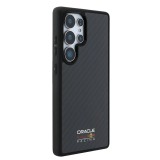 Red Bull Carbon Shiny Logo MagSafe Zadní Kryt pro Samsung Galaxy S25 Ultra Black