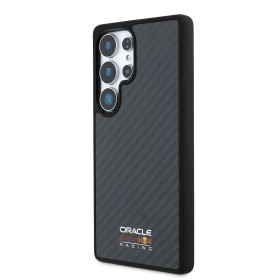 Red Bull Carbon Shiny Logo MagSafe Zadní Kryt pro Samsung Galaxy S25 Ultra Black