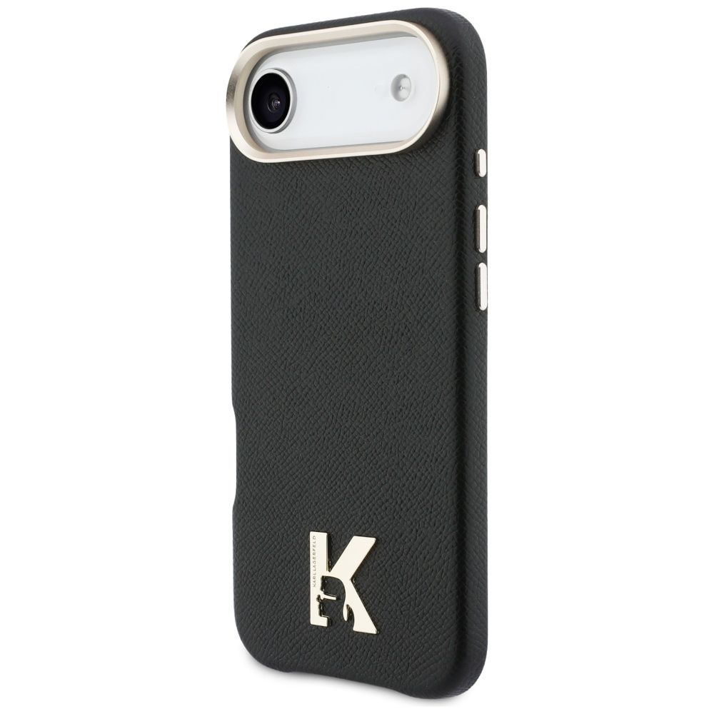 KARL LAGERFELD case for IPHONE 17 Air compatible with MagSafe KLHMP17M5PGFKHGK (PU FW W/ KHead Logo) black