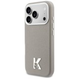 KARL LAGERFELD case for IPHONE 17 Pro compatible with MagSafe KLHMP17L5PGFKHGG (PU FW W/ KHead Logo) gray