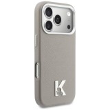 KARL LAGERFELD case for IPHONE 17 Pro compatible with MagSafe KLHMP17L5PGFKHGG (PU FW W/ KHead Logo) gray