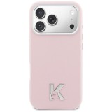 KARL LAGERFELD case for IPHONE 17 Pro compatible with MagSafe KLHMP17L5PGFKHGP (PU FW W/ KHead Logo) pink
