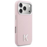 KARL LAGERFELD case for IPHONE 17 Pro compatible with MagSafe KLHMP17L5PGFKHGP (PU FW W/ KHead Logo) pink