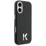 KARL LAGERFELD case for IPHONE 17 compatible with MagSafe KLHMP17S5PGFKHGK (PU FW W/ KHead Logo) black