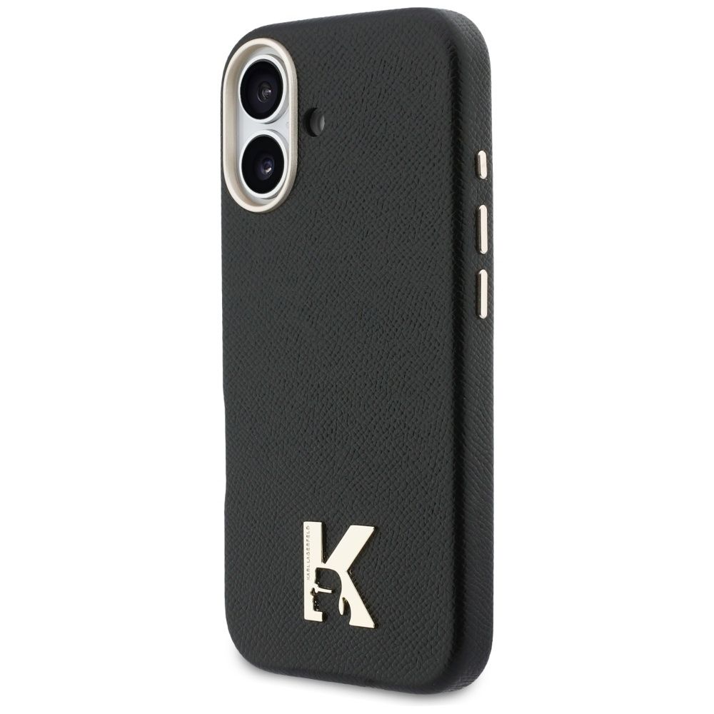 KARL LAGERFELD case for IPHONE 17 compatible with MagSafe KLHMP17S5PGFKHGK (PU FW W/ KHead Logo) black