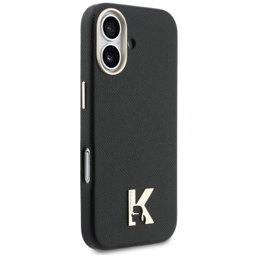 KARL LAGERFELD case for IPHONE 17 compatible with MagSafe KLHMP17S5PGFKHGK (PU FW W/ KHead Logo) black