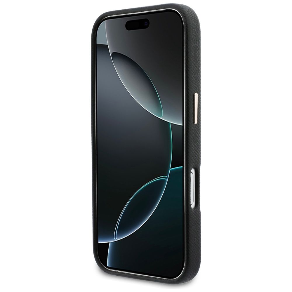 KARL LAGERFELD case for IPHONE 17 compatible with MagSafe KLHMP17S5PGFKHGK (PU FW W/ KHead Logo) black