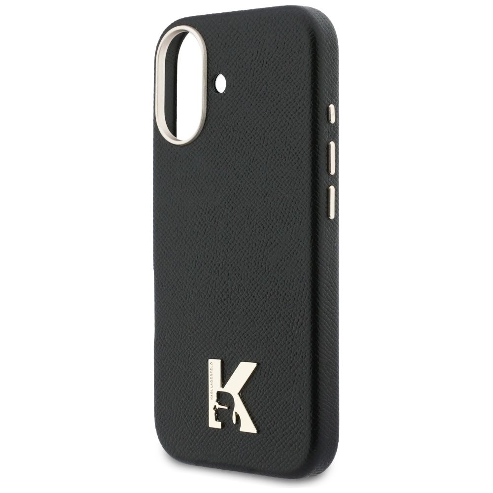 KARL LAGERFELD case for IPHONE 17 compatible with MagSafe KLHMP17S5PGFKHGK (PU FW W/ KHead Logo) black