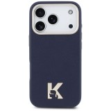 KARL LAGERFELD case for IPHONE 17 Pro Max compatible with MagSafe KLHMP17X5PGFKHGB (PU FW W/ KHead Logo) blue
