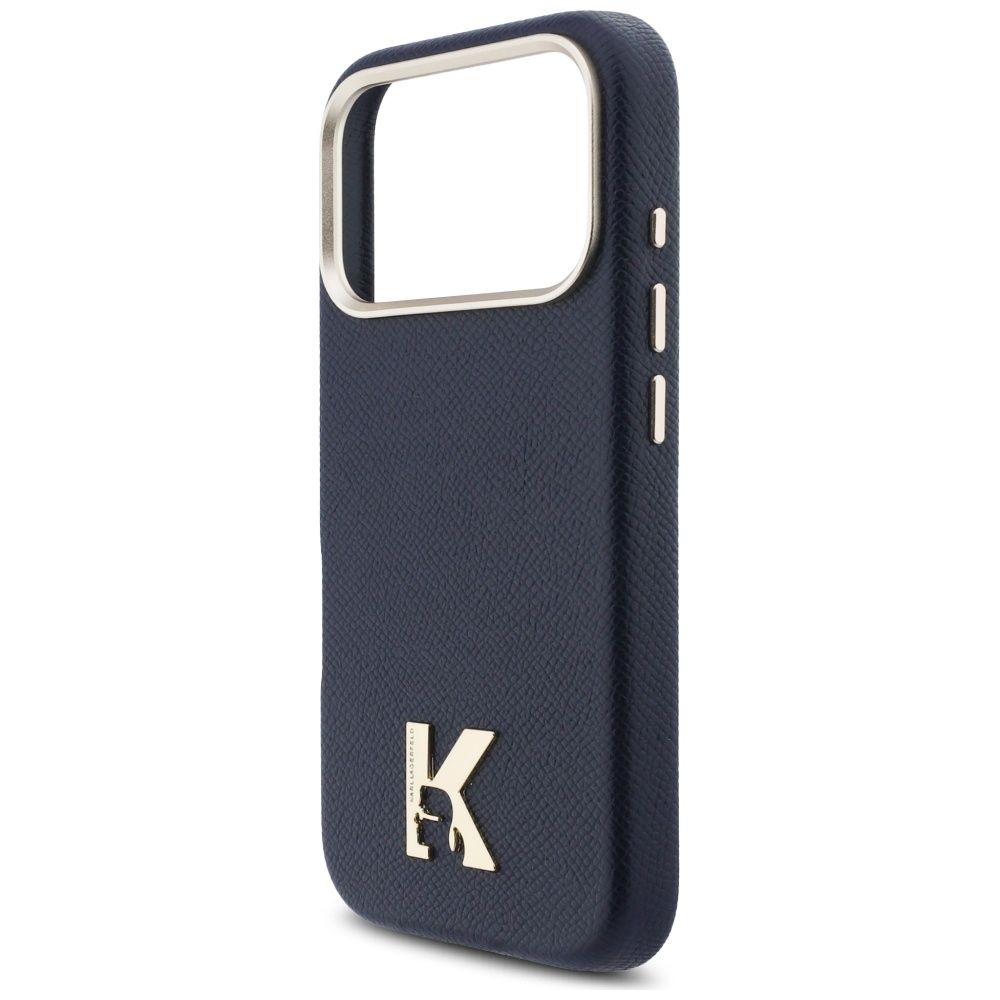 KARL LAGERFELD case for IPHONE 17 Pro Max compatible with MagSafe KLHMP17X5PGFKHGB (PU FW W/ KHead Logo) blue