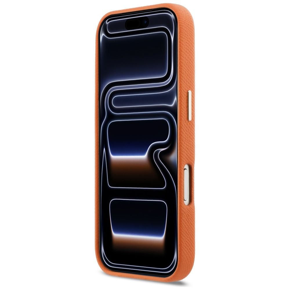 KARL LAGERFELD case for IPHONE 17 Pro Max compatible with MagSafe KLHMP17X5PGFKHGO (PU FW W/ KHead Logo) orange