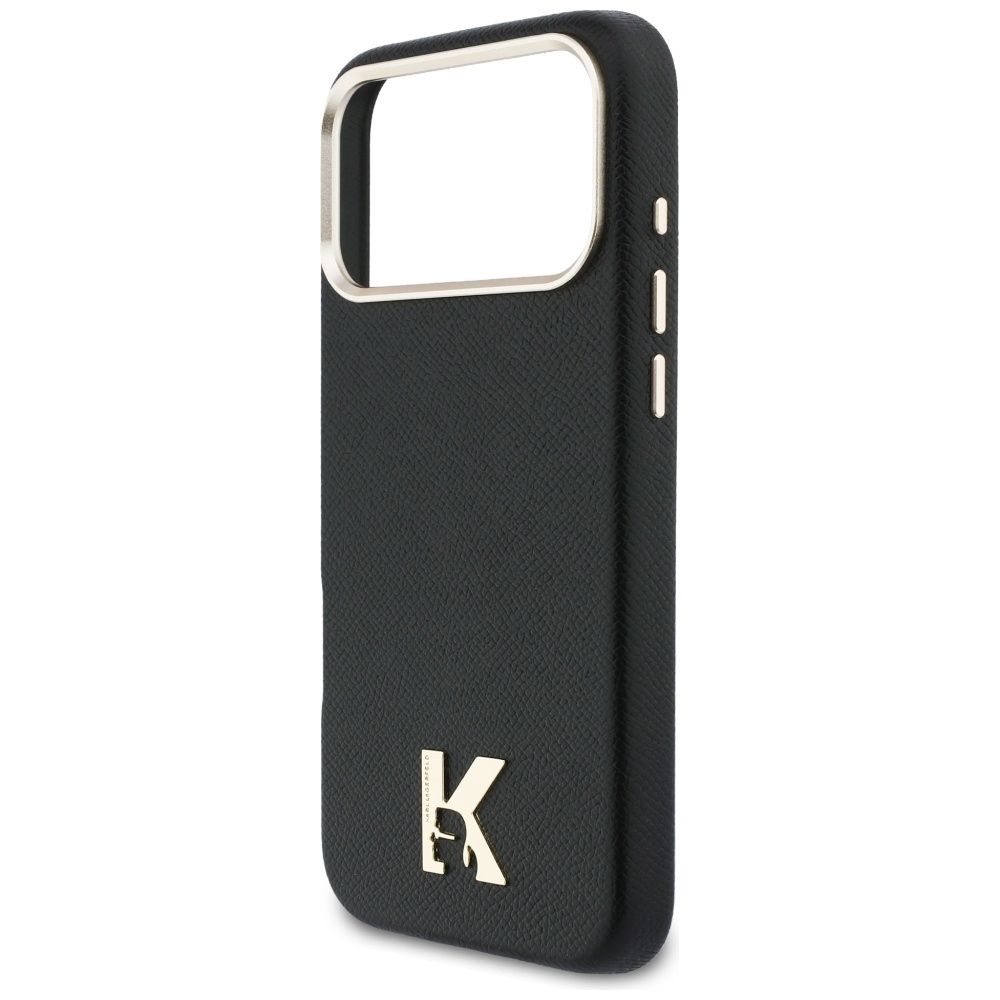 KARL LAGERFELD case for IPHONE 17 Pro Max compatible with MagSafe KLHMP17X5PGFKHGK (PU FW W/ KHead Logo) black