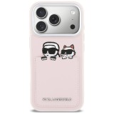 KARL LAGERFELD case for IPHONE 17 Pro KLHCP17L6PCSPKCP (PU W/ K&C Print & Pocket) pink