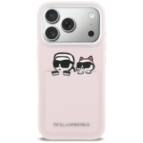 KARL LAGERFELD case for IPHONE 17 Pro KLHCP17L6PCSPKCP (PU W/ K&C Print & Pocket) pink
