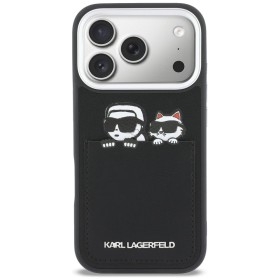 KARL LAGERFELD case for IPHONE 17 Pro KLHCP17L6PCSPKCK (PU W/ K&C Print & Pocket) black