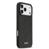 DKNY PU Leather Grid Pattern Magsafe Zadní Kryt pro iPhone 17 Pro Max Black