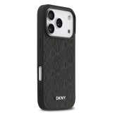 DKNY PU Leather Grid Pattern Magsafe Zadní Kryt pro iPhone 17 Pro Black