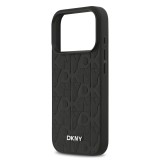 DKNY PU Leather Grid Pattern Magsafe Zadní Kryt pro iPhone 17 Pro Black