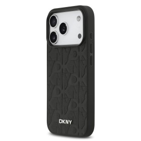 DKNY PU Leather Grid Pattern Magsafe Zadní Kryt pro iPhone 17 Pro Black