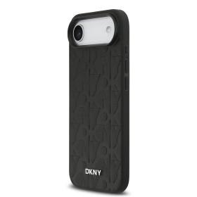 DKNY PU Leather Grid Pattern Magsafe Zadní Kryt pro iPhone Air Black
