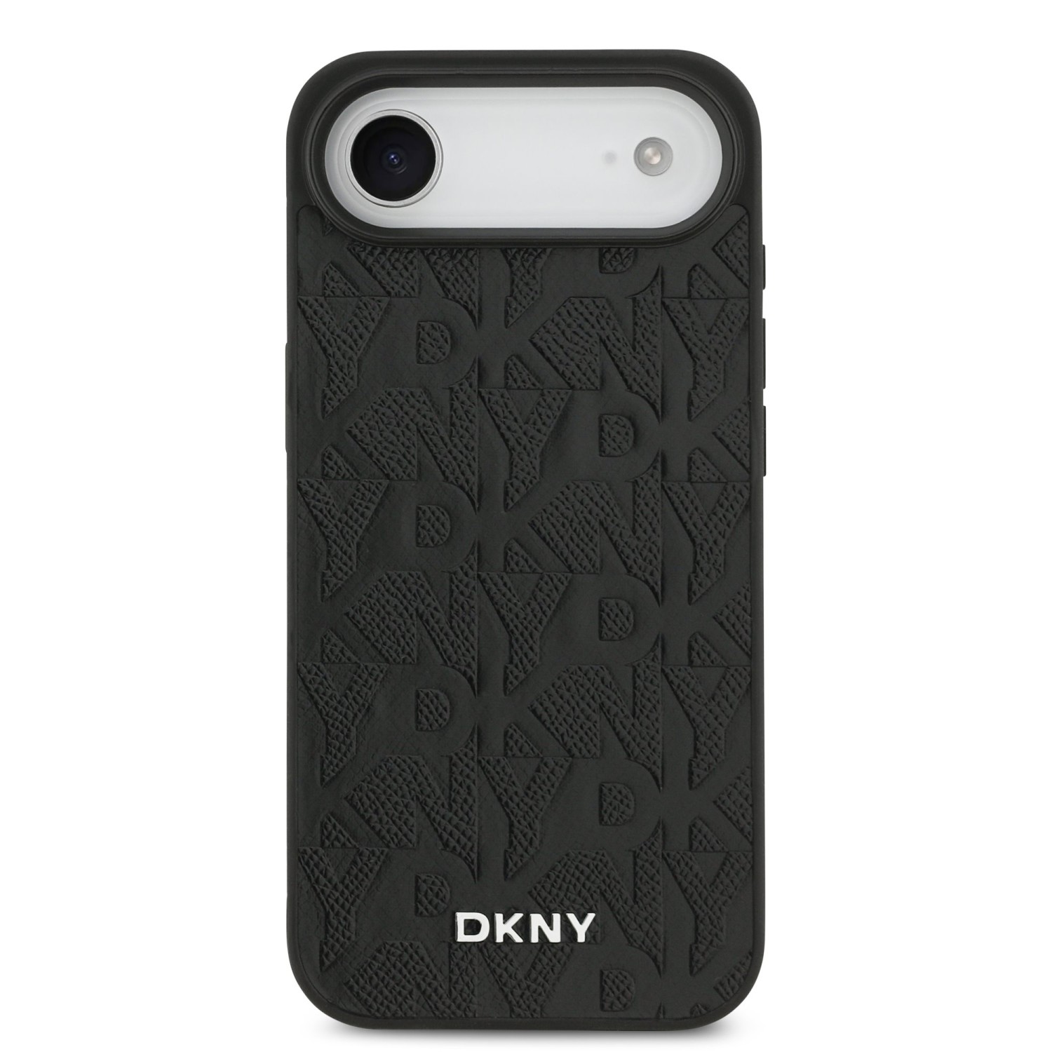 DKNY PU Leather Grid Pattern Magsafe Zadní Kryt pro iPhone Air Black