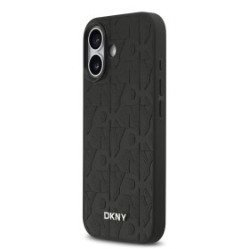 DKNY PU Leather Grid Pattern Magsafe Zadní Kryt pro iPhone 17 Black