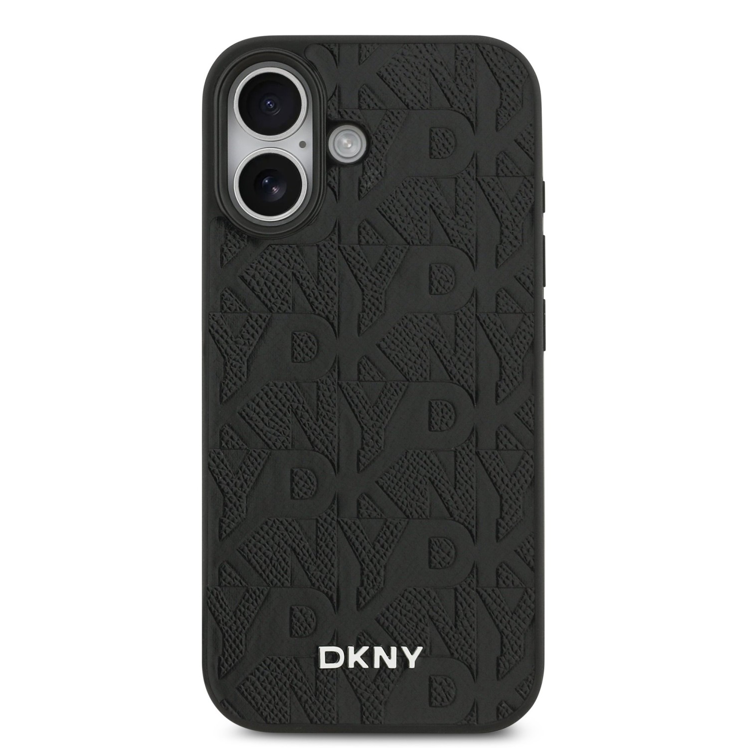 DKNY PU Leather Grid Pattern Magsafe Zadní Kryt pro iPhone 17 Black