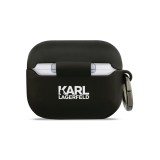 Karl Lagerfeld 3D Logo NFT Karl and Choupette Silikonové Pouzdro pro AirPods Pro 3 Black