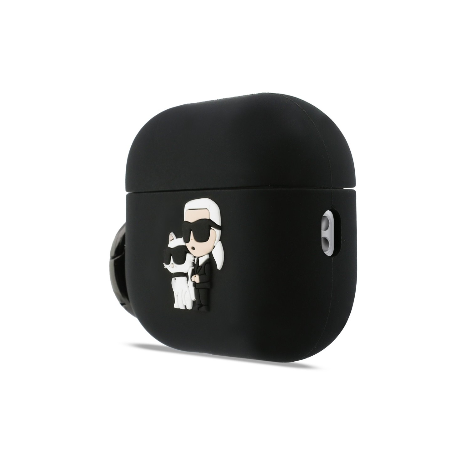 Karl Lagerfeld 3D Logo NFT Karl and Choupette Silikonové Pouzdro pro AirPods Pro 3 Black