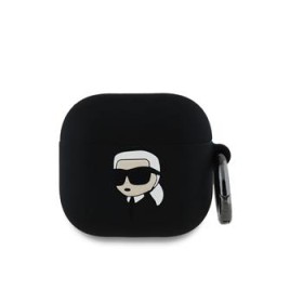 Karl Lagerfeld 3D Logo NFT Karl Head Silikonové Pouzdro pro AirPods Pro 3 Black