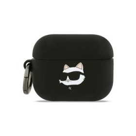 Karl Lagerfeld 3D Logo NFT Choupette Head Silikonové Pouzdro pro AirPods Pro 3 Black
