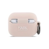 Karl Lagerfeld 3D Logo NFT Choupette Head Silikonové Pouzdro pro AirPods Pro 3 Pink
